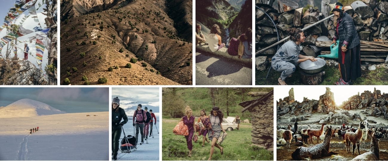 Collage von Reisebildern